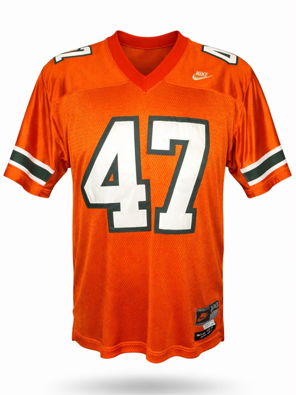 Nike - Men's XXL+2 - Michael Irvin - Orange #47  - Miami 85-87 Football Jersey
